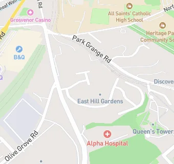 map for East Hill Secondary School