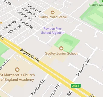 map for Sudley Junior School