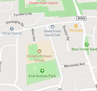 map for Etchells Primary School