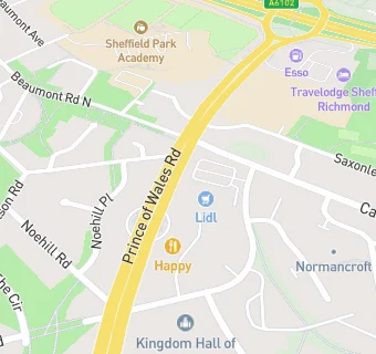 map for Happy Chinese Takeaway