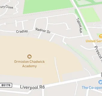 map for Ormiston Chadwick Academy