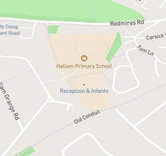 map for Hallam First School