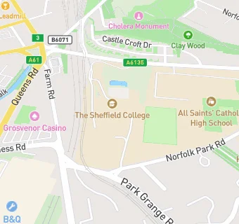 map for Sheffield City College