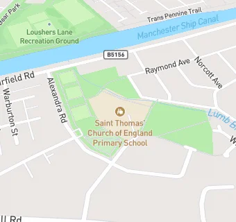 map for St Thomas' CofE Primary School