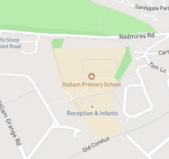 map for Hallam Primary School