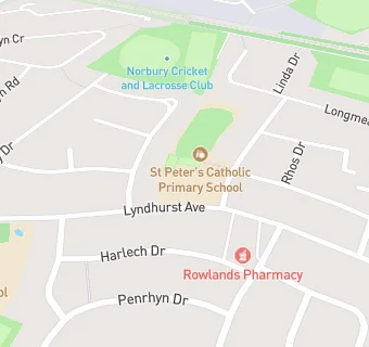 map for St Peter's Catholic Primary School