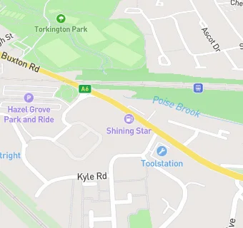 map for Hazel Grove Service Station