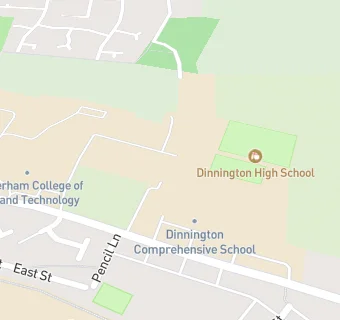 map for Dinnington High School