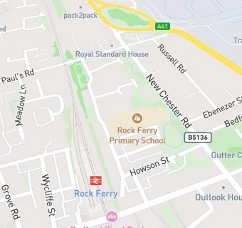 map for Rock Ferry Primary School