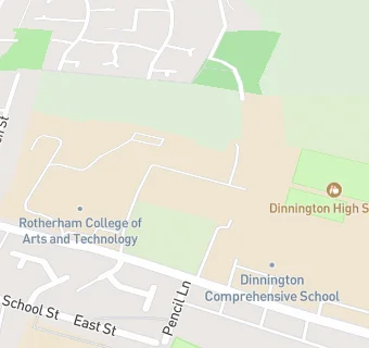 map for Dinnington Comprehensive Specialising in Science and Engineering