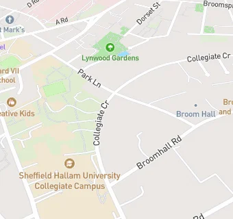 map for Sheffield Hallam University