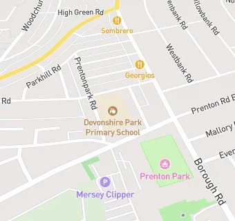 map for Devonshire Park Primary School