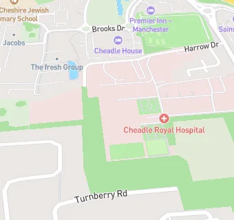 map for Priory Hospital - Cheadle Royal