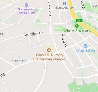 map for Broomhall Nursery School