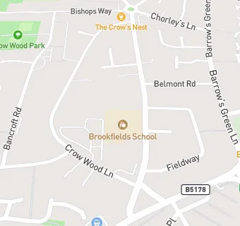 map for Brookfields School