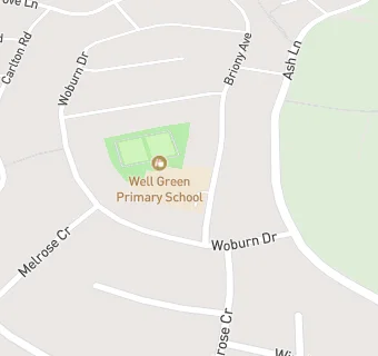 map for Well Green Primary School