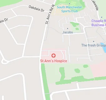 map for St Ann's Hospice