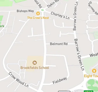 map for Brookfields School