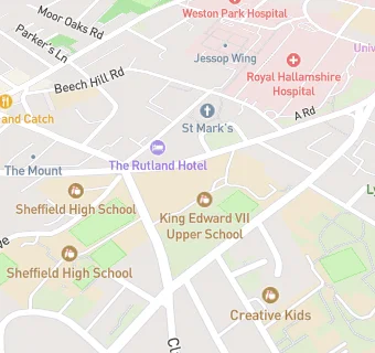 map for King Edward VII Upper School