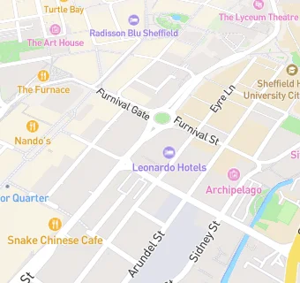 map for Leonardo Hotel Sheffield