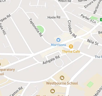 map for Sheffield Late Night Pharmacy