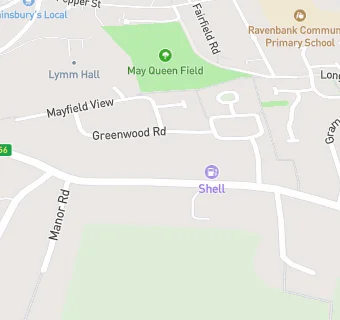 map for Shell Lymm Garage