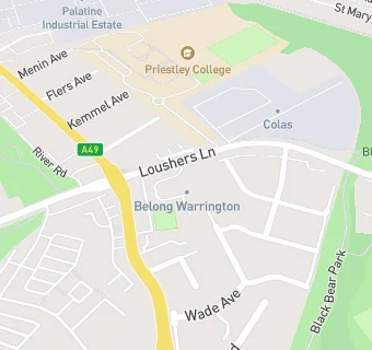 map for Belong  Warrington