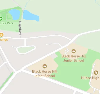 map for Black Horse Hill Infant School