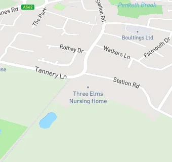 map for Three Elms Residential Home