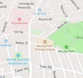 map for Mersey Park Primary School