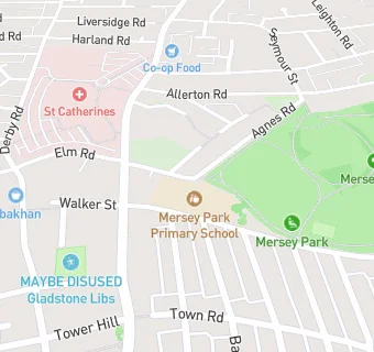 map for Mersey Park Primary School