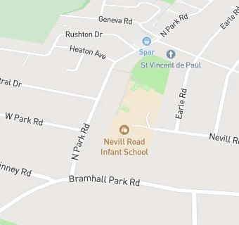 map for Nevill Road Infant School