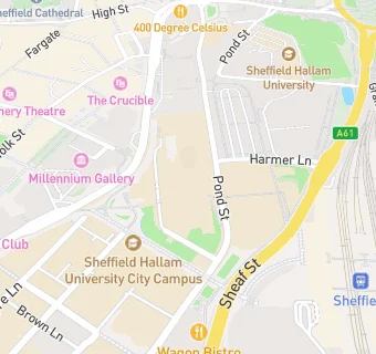 map for Student Health At Sheffield Hallam University