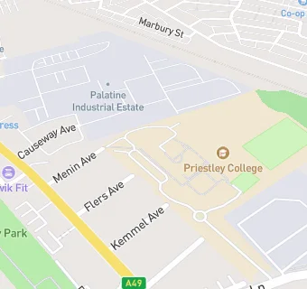 map for Priestley College