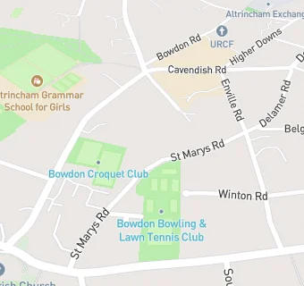 map for Bowdon Croquet Club