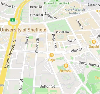 map for Grappa Sheffield