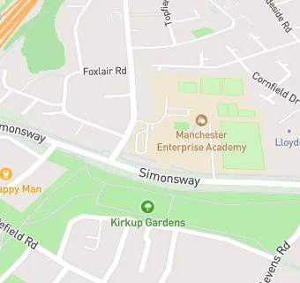 map for Manchester Enterprise Academy