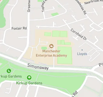 map for Manchester Enterprise Academy