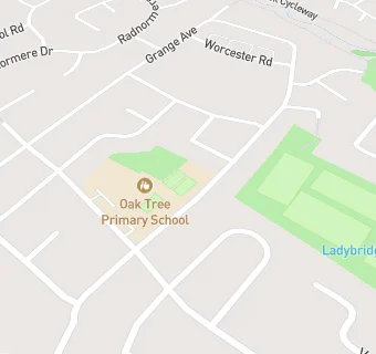 map for Oak Tree Primary School