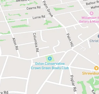 map for Oxton Conservative Club