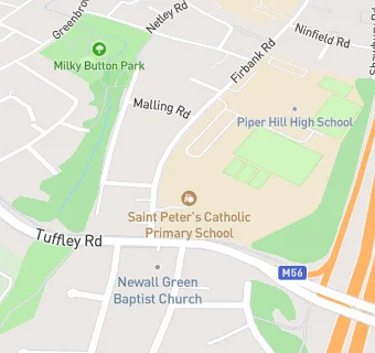 map for St Peter's Catholic Primary School