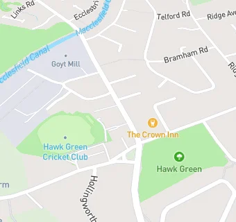 map for Hawk Green Cricket Club