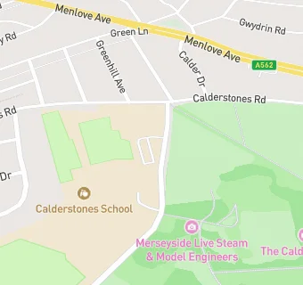 map for Calderstones School