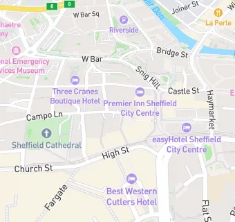 map for UCKG Sheffield