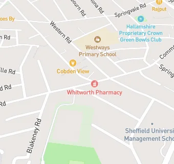 map for Whitworth Chemists