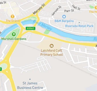 map for Warrington St James's CofE Primary School