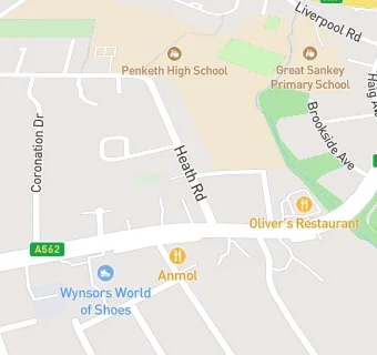 map for Mydentist, Heath Road, Penketh