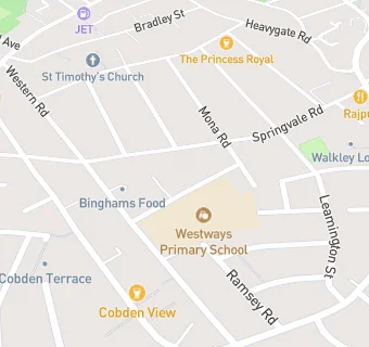 map for Westways Primary School