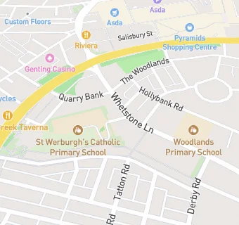 map for St Werburghs R C Primary School