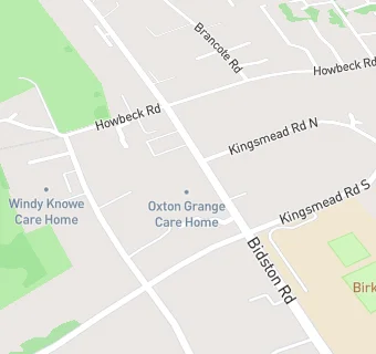 map for Oxton Grange Nursing Home